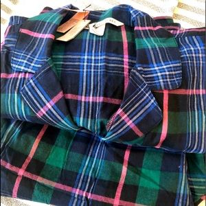 Victoria Secret Flannel Pajama Set Medium Short NEW NWT
